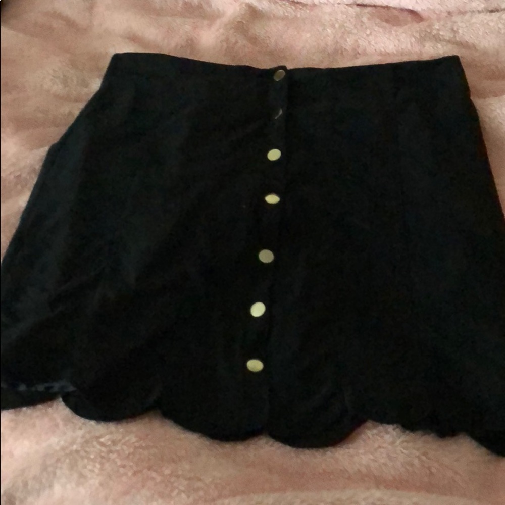 Black button up skirt